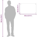  Kuhinjski zid Svijetlo siva 80 x 50 cm Staklo otporno na udarce | shoptok.hr