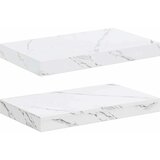  Polica na zidu Zidne 2 pcs Bijeli mramor 40 x 23,5 x 4 cm | shoptok.hr