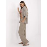 Italy Moda Trousers-MI-SP-6560.73P-dark beige | Shoptok.si