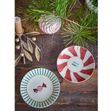 Bloomingville Crveni/krem desertni tanjuri u setu 2 kom s božićnim motivom od kamenine ø 12,5 cm Yule – | shoptok.hr