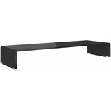  Stalak za TV /Monitor Prozirno Staklo Crni 90x30x13 cm | shoptok.hr