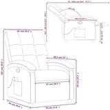 Masažna fotelja od tamnozelene tkanine - Tamnozelena 1 Ručno guranje unatrag | shoptok.hr