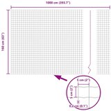  Set ograde Set od 2 Siva Pocinčani čelik 10 metara Izdržljivo | shoptok.hr