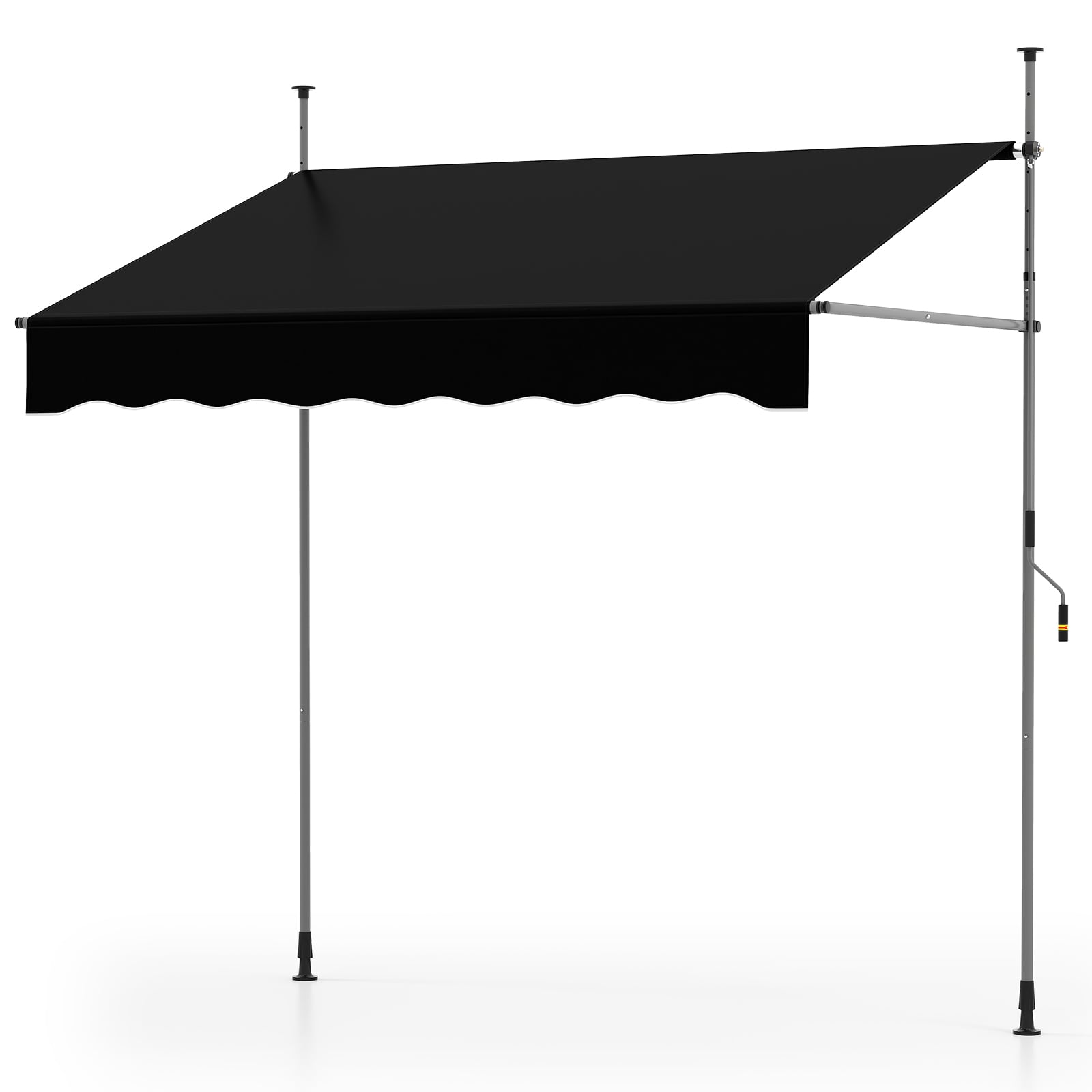 Costway Pripenjanje Balkonska markiza z ročno ročico 200 cm črna, (5000120757) Cene