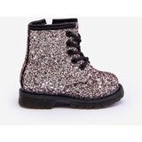 Boto Children's Glittery Lined Boots with a Zipper Pink Saussa | Shoptok.si