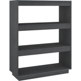  za knjige / pregrada sivi 80x35x103 cm od borovine | shoptok.hr