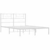  Metalni okvir za krevet s uzglavljem bijeli 120x200 cm | shoptok.hr