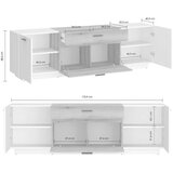 Modern Living Tv-element Dalano, Bela, Barva Hrasta | Shoptok.si