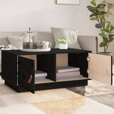  Stolić za kavu crni 80 x 50 x 35 cm od masivne borovine | shoptok.hr