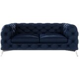 Ropez Temno modra žametna sedežna garnitura 185 cm Chelsea – | Shoptok.si