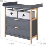 Roba Antracitno siva nizka otroška komoda 87x75 cm Berlin – | Shoptok.si