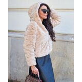 Resti Double-sided women's jacket with fur in beige | Shoptok.si