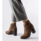 Gemre Brown suede insulated ankle boots Karino | Shoptok.si