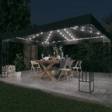 vidaXL Paviljon z LED lučkami 3x4 m antracitno blago | Shoptok.si