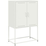 Maison Chic Visoka omara - Komoda - Predalnik bela 68,5x38,5x107 cm jeklo, (21716870) Cene