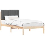  Krevetni okvir s tapiciranim uzglavljem Tamno siva 90 x 190 cm | shoptok.hr