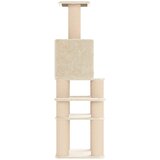  Mačje drvo s sisalnim postoljima za grebanje Krem 180 cm | shoptok.hr