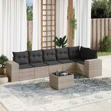  7-dijelni set vrtnih sofa svjetlosivi od poliratana | shoptok.hr