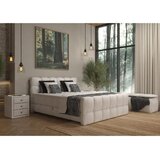 Premium Living Postelja Boxspring Brisbane, Sivobela, 120x200 | Shoptok.si