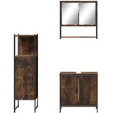  3-dijelni set kupaonskog namještaja boja hrasta drveni | shoptok.hr
