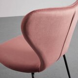 Bessagi Home stol alicia, roza, žamet | Shoptok.si