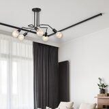LAMKUR Crna stropna svjetiljka 59x59 cm Domino – | shoptok.hr
