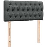 vidaXL Box spring postelja z vzmetnico temno siva 90x190 cm blago | Shoptok.si