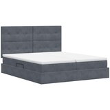  s od storage s uzglavljem Tamnosiva 200 x 200 cm Baršun | shoptok.hr