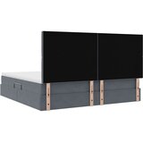  s madracem i skladištem Tamno siva 200 x 200 cm Baršun | shoptok.hr