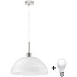  LED luster na sajli 1xE27/60W/230V bela/prozirna | Eponuda.com