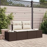  Vrtni kauč s jastukom Smeđa 184 x 62 x 69 cm poliratan | shoptok.hr