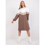 RUE PARIS Dress-RV-SK-7462.00-white-brown | Shoptok.si