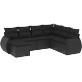  The Living Store Vrtna sedežna garnitura 7-delna z blazinami črn poli ratan - Vrtna Sedežna Garniture, (21447787) | Shoptok.si