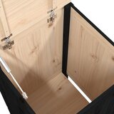  Kutija za rublje crna 44 x 44 x 76 cm od masivne borovine | shoptok.hr