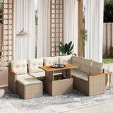 Maison Chic Seti vrtnega pohištva - Vrtna garnitura - Vrtni pohištvo set 8-delna z blazinami bež poli ratan, (21799462) | Shoptok.si
