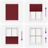  Plisirana roleta Bordeaux crvena 105x150 cm Širina tkanine | shoptok.hr