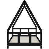  Okvir za dječji krevet crni 90 x 190 cm od masivne borovine | shoptok.hr
