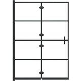  Sklopiva pregrada za tuš ESG 100 x 140 cm crna | shoptok.hr