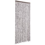 Furnova Zavesa proti mrčesu temno rjava in bež 100x200 cm šenilja, (21918503) | Shoptok.si
