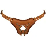 Leather Strap-on Harness 2001047 Brown L/XL