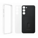Samsung original ovitel Frame Cover EF-MS916CBE za Galaxy S23 Plus 5G - prozoren bumper s steklom zadaj ali za kartico črn | Shoptok.si