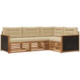  Set vanjskih sofa 4 pcs Prirodna i bež 247,5 x 168,5 x 73 cm | shoptok.hr