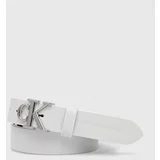 Calvin Klein Jeans Usnjen pas ženski, bela barva, K60K612271