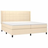  box spring s madracem LED krem 200x200 cm od tkanine | shoptok.hr