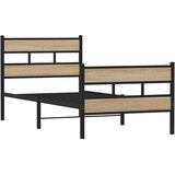  Metalni okvir kreveta bez madraca boja hrasta sonome 100x190 cm | shoptok.hr
