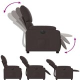  Električni naslonjač od tkanine tamnosmeđi | shoptok.hr