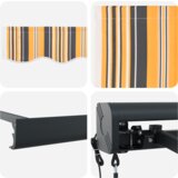 vidaXL Avtomatska zložljiva tenda večbarvna črta 350x250 cm | Shoptok.si