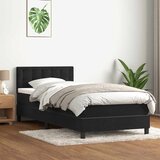 vidaXL Box spring krevet s madracem crni 90x210 cm baršunasti | shoptok.hr