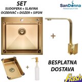  Zlatna inox sudopera sa slavinom (set) - - HD5550R Cene