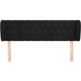  Uzglavlje s ušima crno 163x23x78/88 cm baršunasto | shoptok.hr